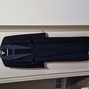 Full-length evening dress with bolero jacket with long sleeve